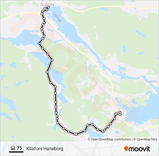 75 bus Line Map