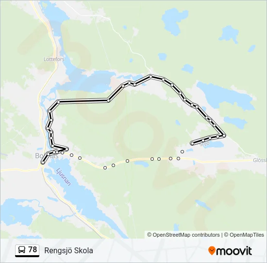 78 Bus Line Map