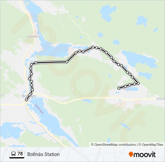 78 bus Line Map