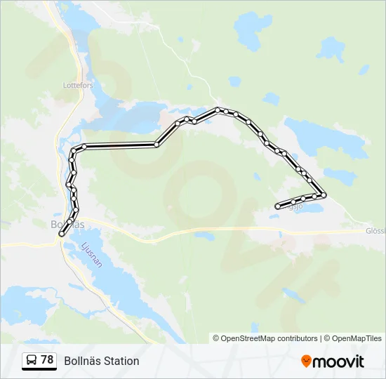 78 Bus Line Map