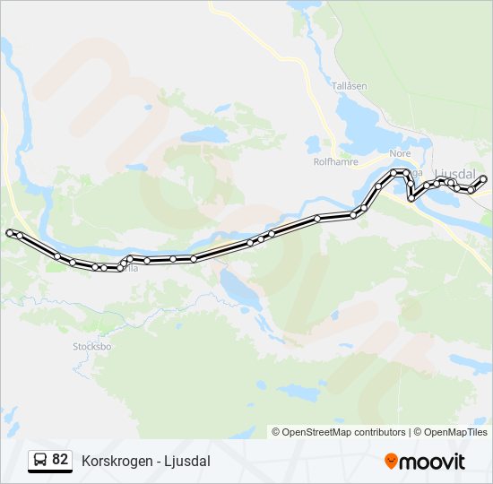 82 bus Line Map