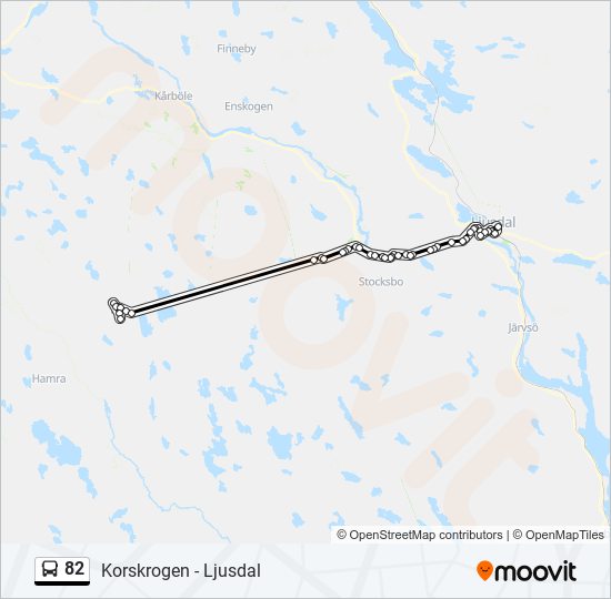 82 bus Line Map