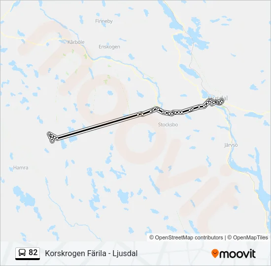 82 Bus Line Map