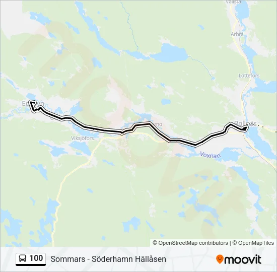100 Bus Line Map