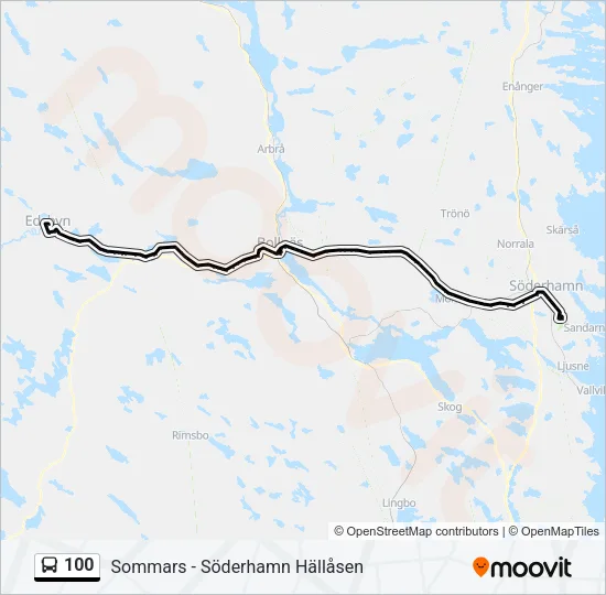 100 Bus Line Map