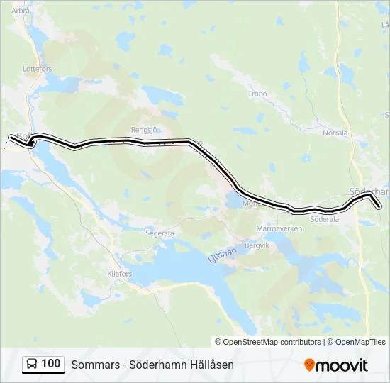100 Bus Line Map