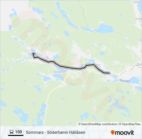 100 Bus Line Map