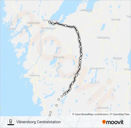 VÄSTTÅGEN  Line Map