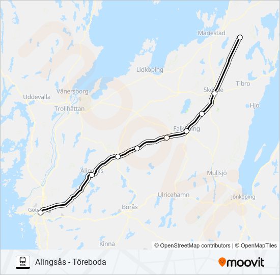 VÄSTTÅGEN  Line Map