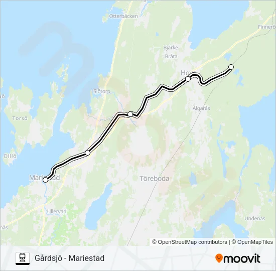 VÄSTTÅGEN  Line Map