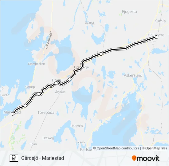 VÄSTTÅGEN  Line Map