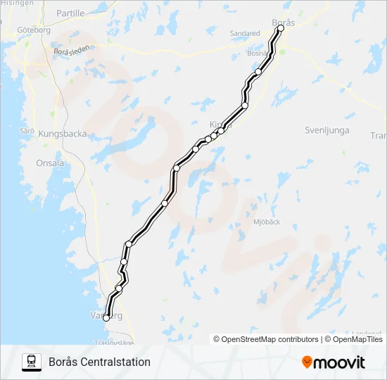 VÄSTTÅGEN  Line Map