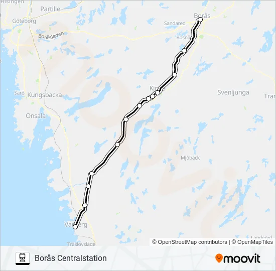 VÄSTTÅGEN  Line Map