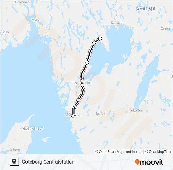 VÄSTTÅGEN  Line Map