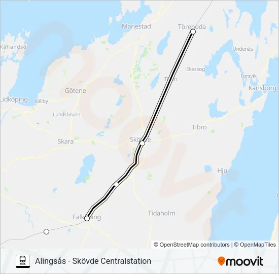 VÄSTTÅGEN  Line Map