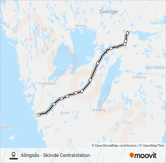 VÄSTTÅGEN  Line Map