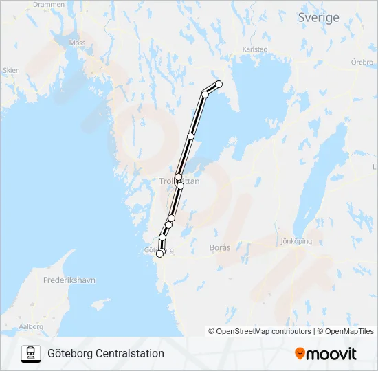 VÄSTTÅGEN  Line Map