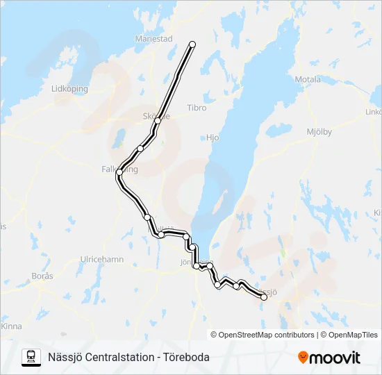 VÄSTTÅGEN  Line Map