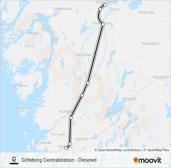 VÄSTTÅGEN  Line Map