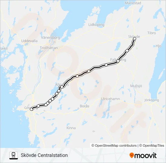 VÄSTTÅGEN  Line Map