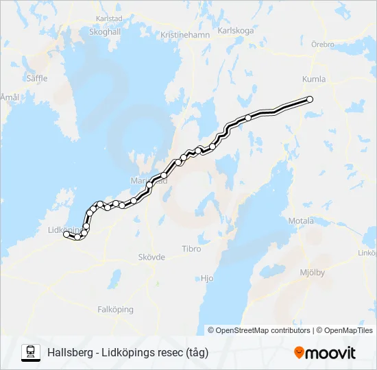 VÄSTTÅGEN  Line Map