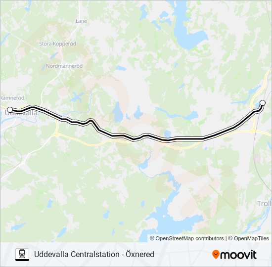 VÄSTTÅGEN  Line Map