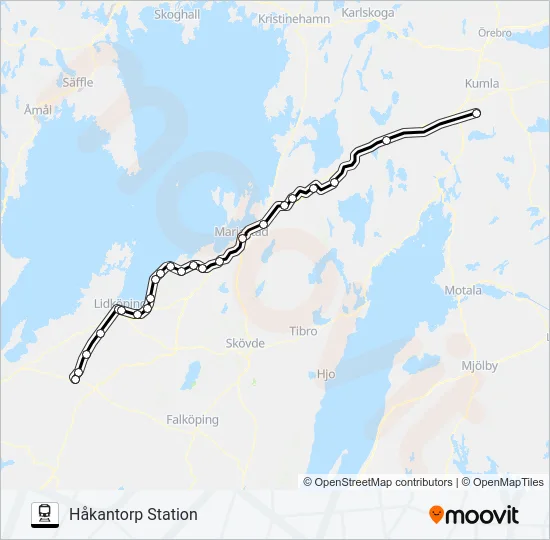 VÄSTTÅGEN  Line Map