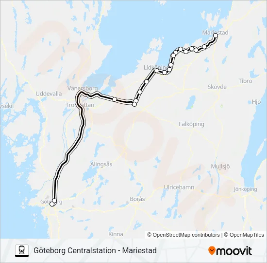 VÄSTTÅGEN  Line Map