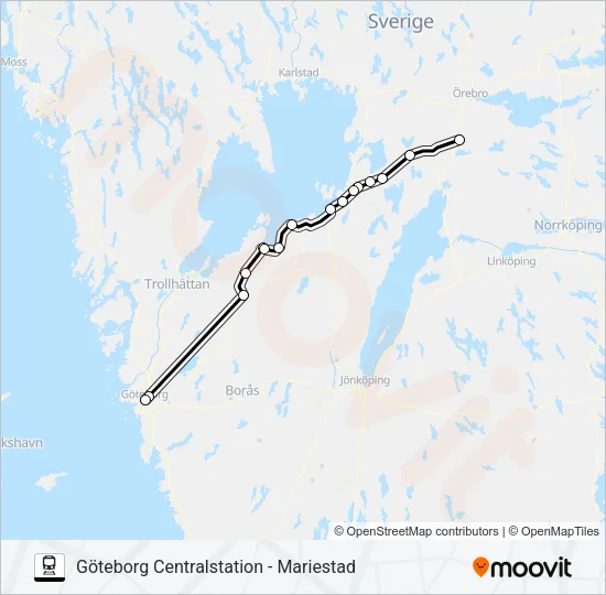 VÄSTTÅGEN  Line Map
