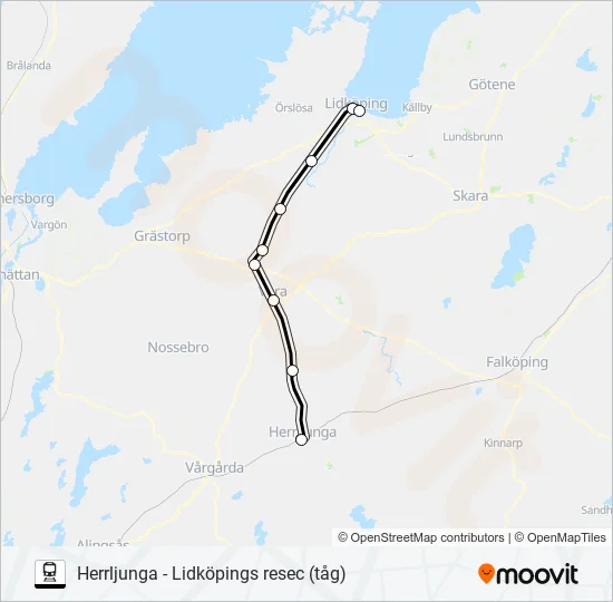 VÄSTTÅGEN  Line Map