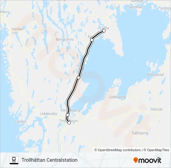 VÄSTTÅGEN  Line Map