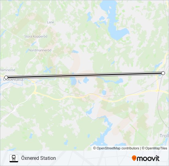 VÄSTTÅGEN  Line Map