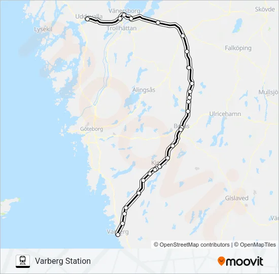 VÄSTTÅGEN  Line Map
