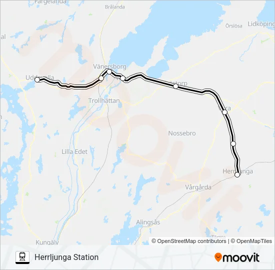 VÄSTTÅGEN  Line Map