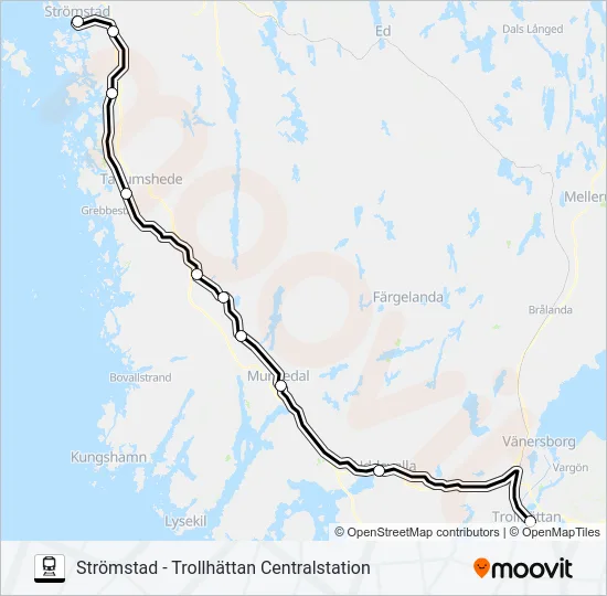 VÄSTTÅGEN  Line Map