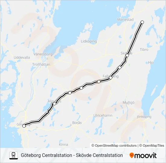 VÄSTTÅGEN  Line Map