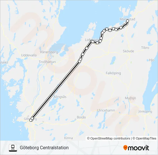 VÄSTTÅGEN  Line Map