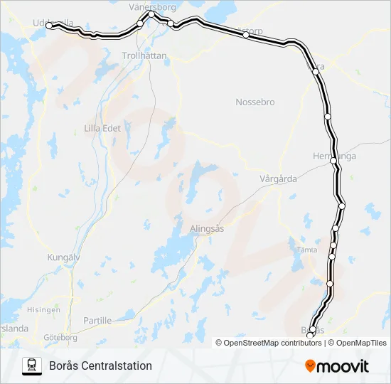 VÄSTTÅGEN  Line Map