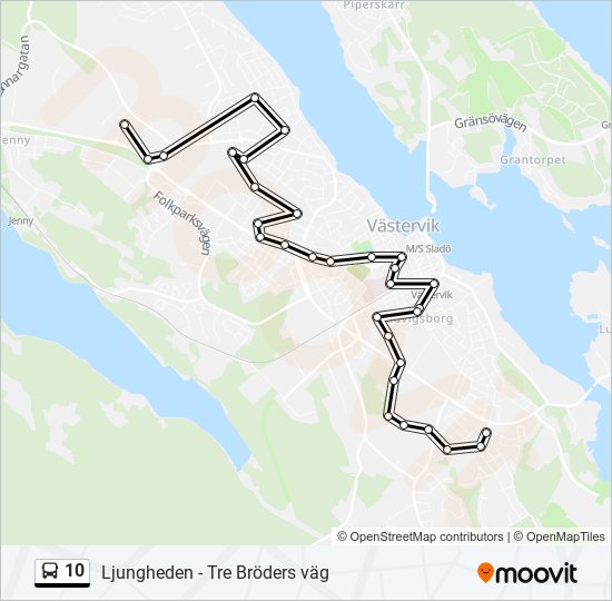 10 bus Line Map