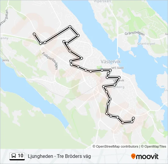 10 Bus Line Map