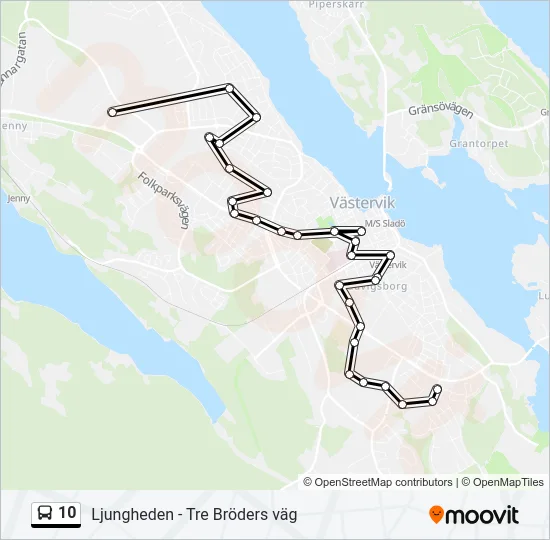 10 Bus Line Map