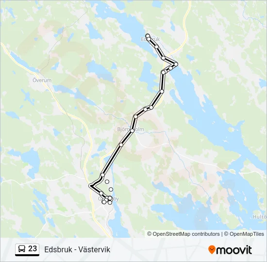 23 Bus Line Map