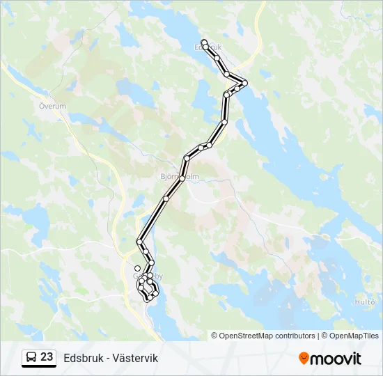23 Bus Line Map