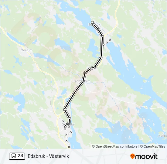 23 Bus Line Map