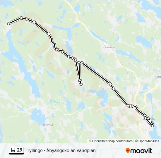 29 Bus Line Map