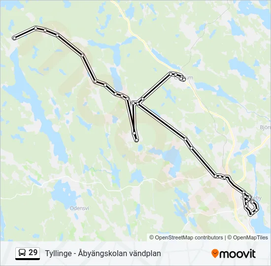 29 Bus Line Map