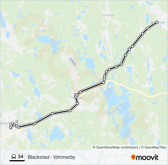 34 Bus Line Map