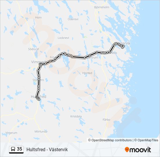 35 bus Line Map