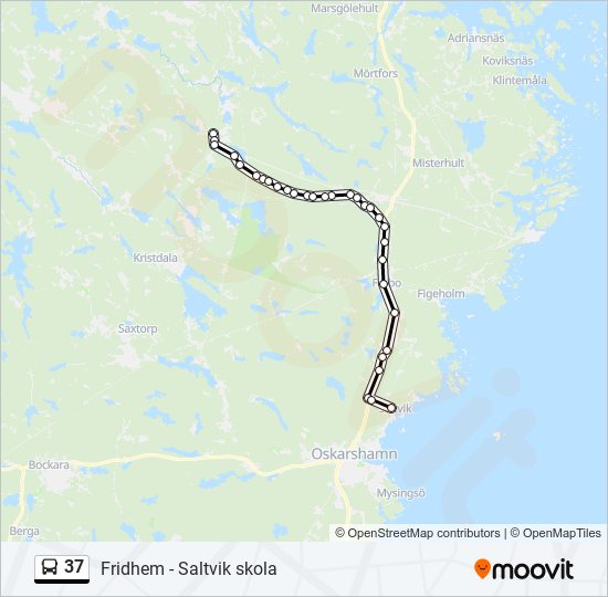 37 bus Line Map