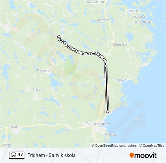 37 bus Line Map